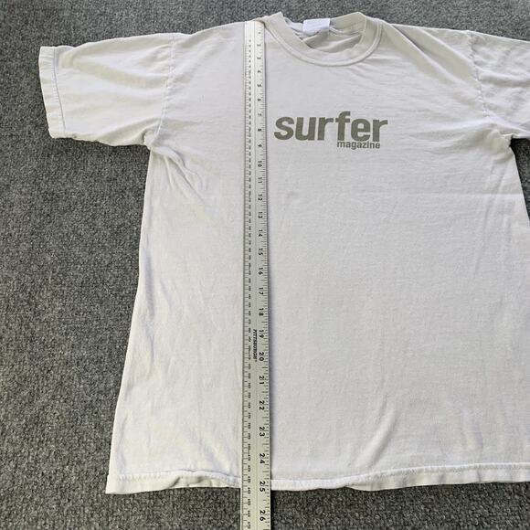 Vintage Surfing Magazine Shirt Medium Gray Beach Surf Retro Y2K Skater Tee - Picture 8 of 10